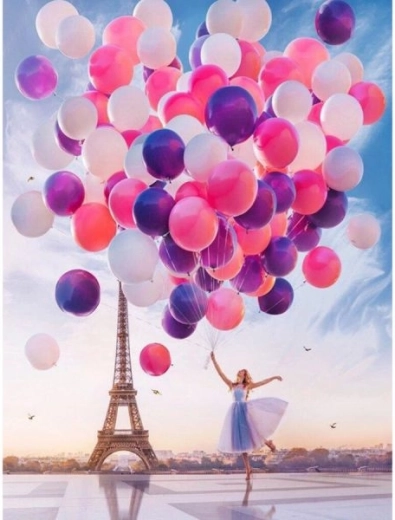 Diamantmozaïek kleurrijke ballonnen 30 × 40 cm - 1 stuk