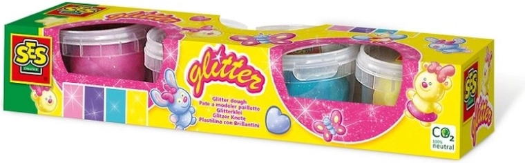 SES glitterklei – set van 4 kleuren
