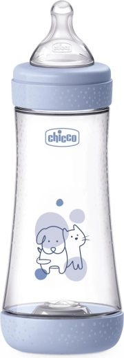 Chicco antikoliek babyfles Perfect5 300 ml, snelle doorstroming, voor jongens 4m+