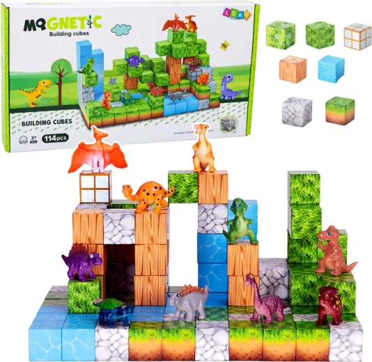 Magnetische bouwstenen 3D wereld – 114 stukken