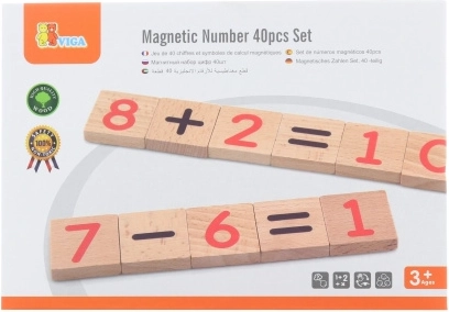 Magnetische houten cijfers 40 stuks