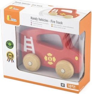 Houten brandweerauto voor kinderen