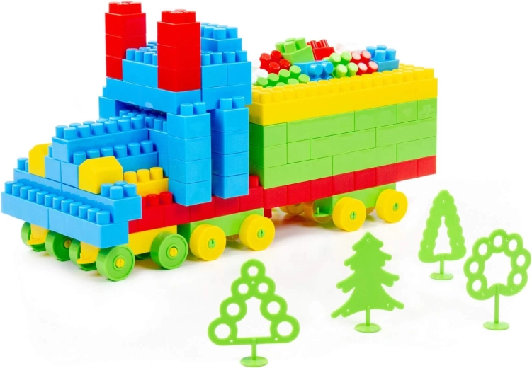 Bouw een vrachtwagen met aanhanger met behulp van wielen