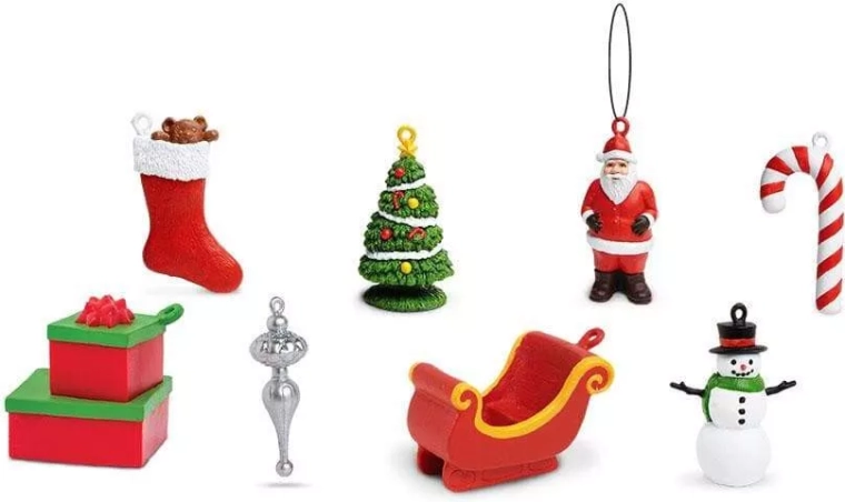 8 kerst-minifiguurtjes in één verpakking