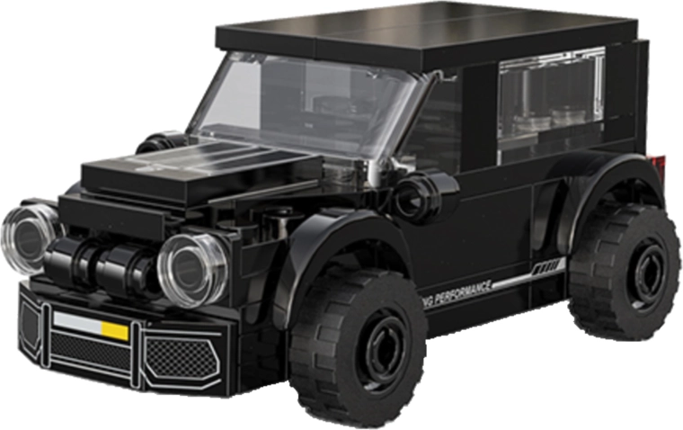 Zwart model met realistische details