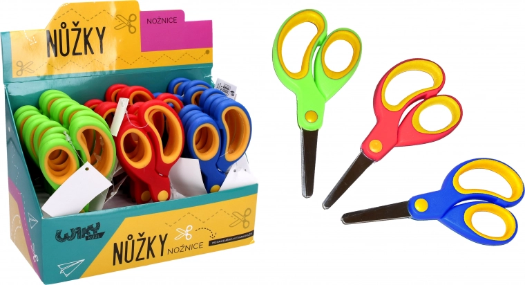 Kinder schoolscharen 13 cm met rubberen handgreep