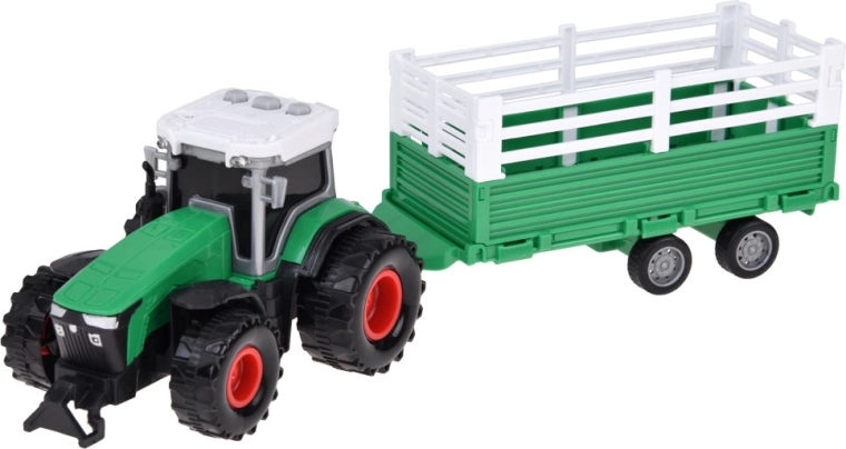 Tractor met aanhanger en geluidsknoppen
