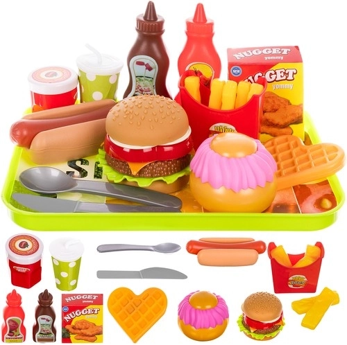 Kinderset fastfood-speelgoed, 26 delen