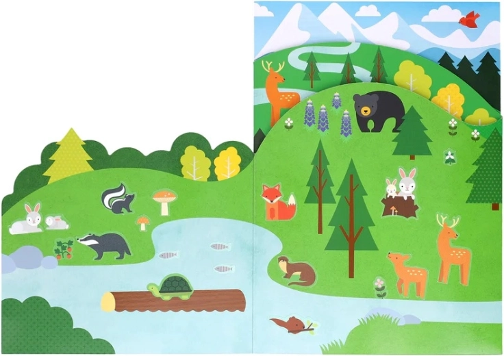 Uitklapbare boscène voor grenzeloze verhalen