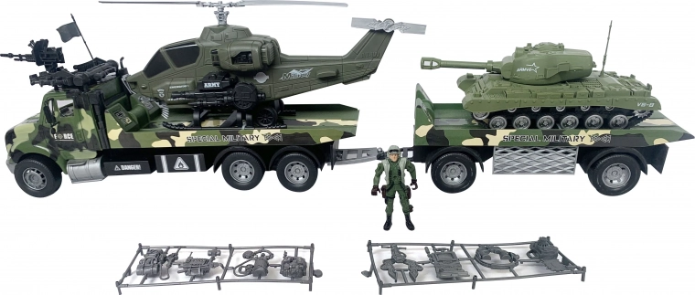 Militaire trekker met soldaat 80 cm