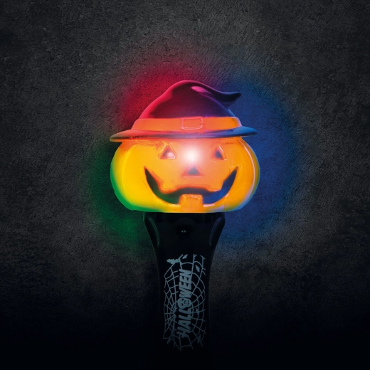 Halloween-ledlamp in de vorm van een pompoen op batterijen