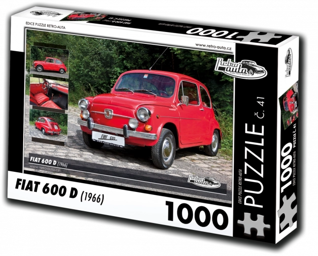 Puzzel RETRO-AUTA Fiat 600 D (1966) – 1000 stukjes