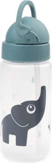 Done by Deer drinkfles met rietje Elphee blauw 350 ml
