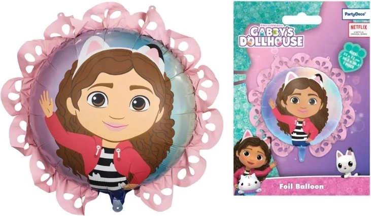 Folieballon Gabby's Dollhouse in pastel met sierzoom (mix) - 1 stuk