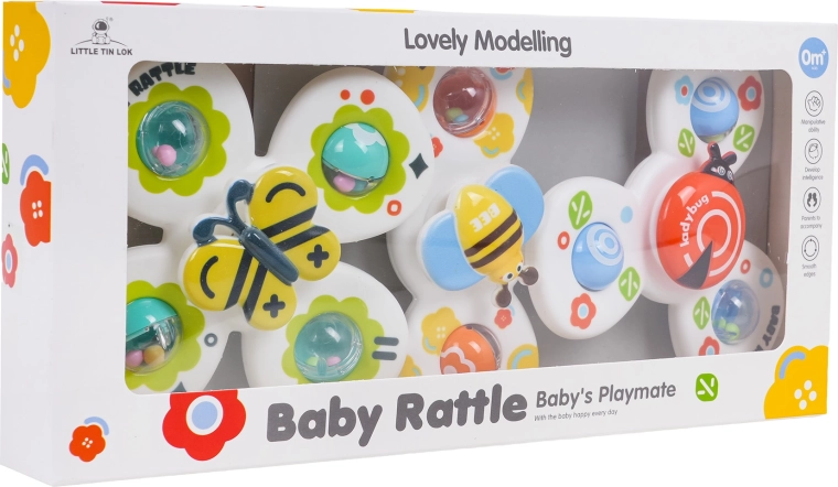 Set spinners met zuignap: lieveheersbeestje, vlinder en bij - 3 stuks