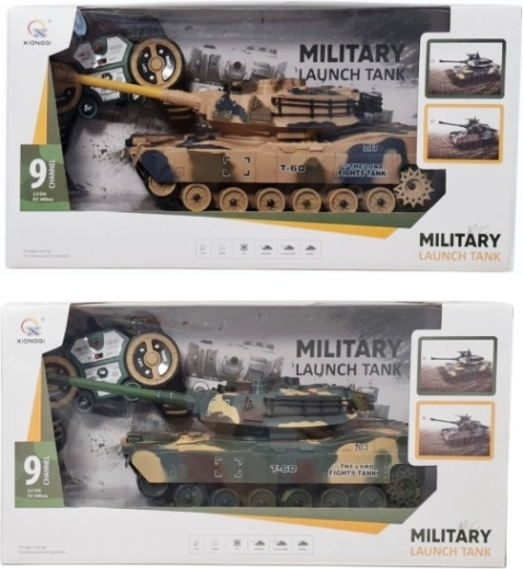 RC militaire tank met afstandsbediening en oplader - 1 stuk