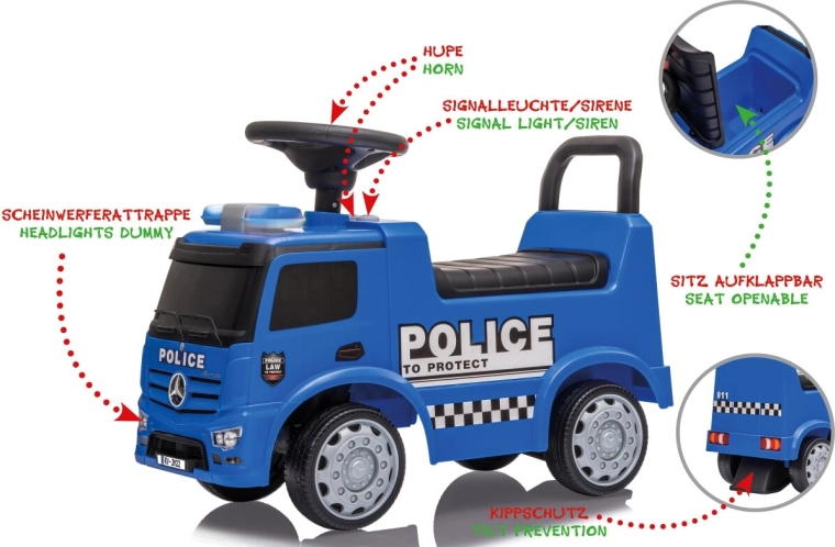 Loopauto Mercedes-Benz Antos Police 2-in-1
