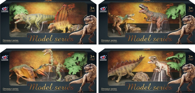 Dinosauruswereld set dinosaurusfiguren 4 soorten
