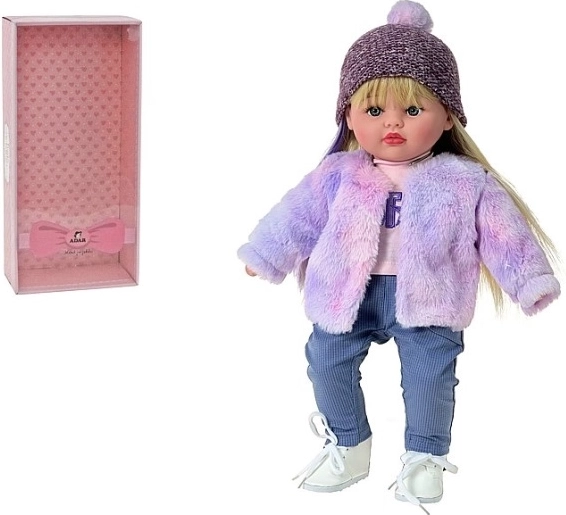 Pratende babypop met geluiden in het Pools 40 cm
