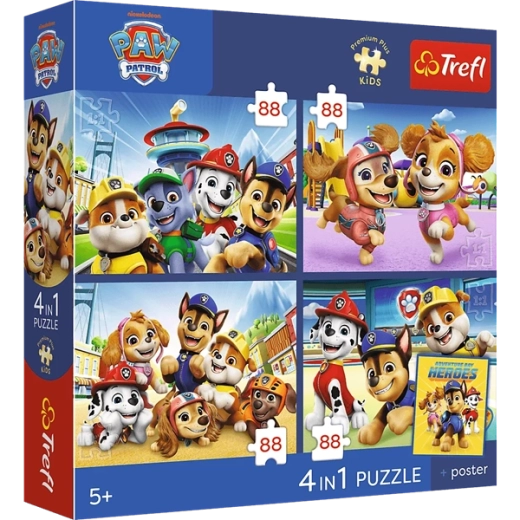 Vier puzzels in één verpakking