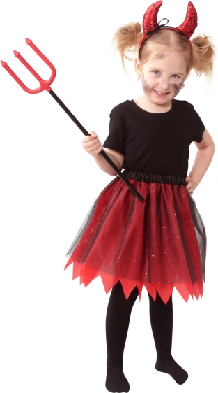 Kinderkostuum duiveltje tutu met haarband en hoorns