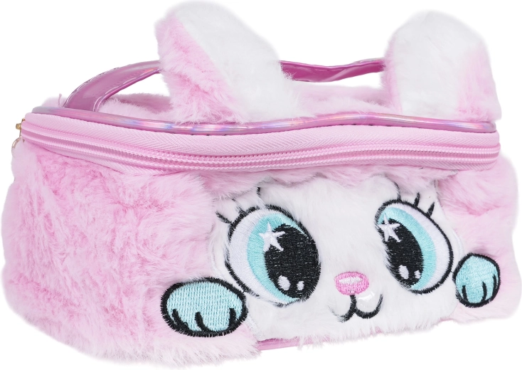 Cosmetic set voor kinderen in handtas met katje en pompon