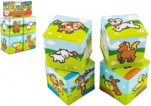 Schuimblokken mijn eerste dieren 7 × 7 cm, 4 stuks