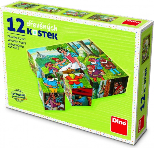 Houten blokken Sneeuwwitje 12 blokken