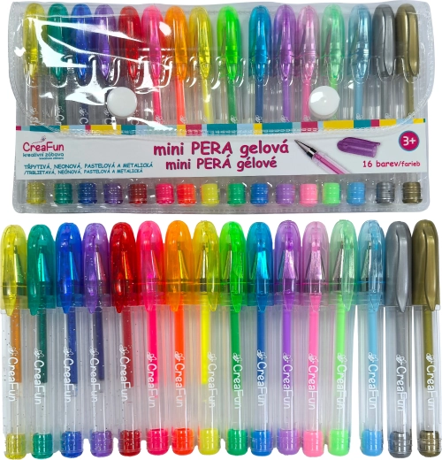 CreaFun gelpennen mini 16 kleuren