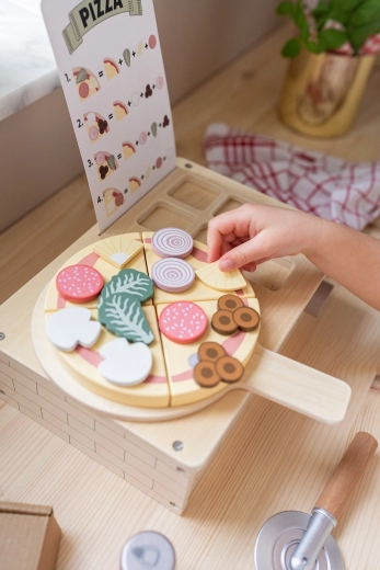 Ingrediënten met klittenband voor realistisch spel