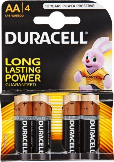 AA-penlitebatterijen DURACELL Basic LR6, 1,5 V, 4 stuks