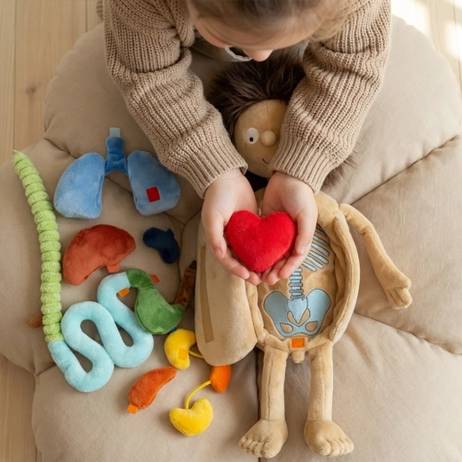 Leren door te spelen met een geïllustreerd boekje