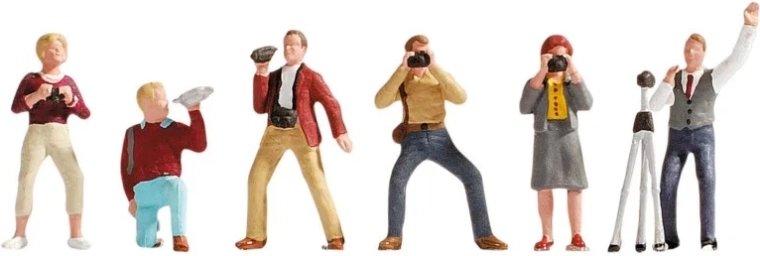 Noch set fotografenfiguren H0 (6 stuks)
