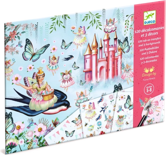 Djeco set wrijfplaatjes Sprookjesrijk