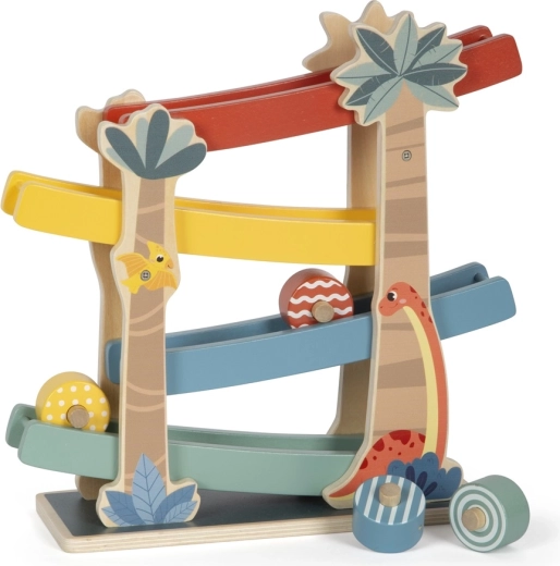 Houten baan Dino voor kinderen