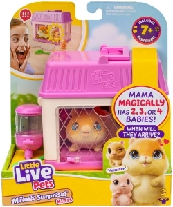 Little Live Pets Mini Mama hamster met verrassingsbaby’s in een huisje
