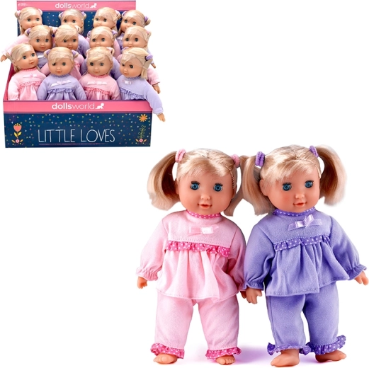 Dolls World slapende poppen Adélka en Barborka 25 cm – set van 2 soorten