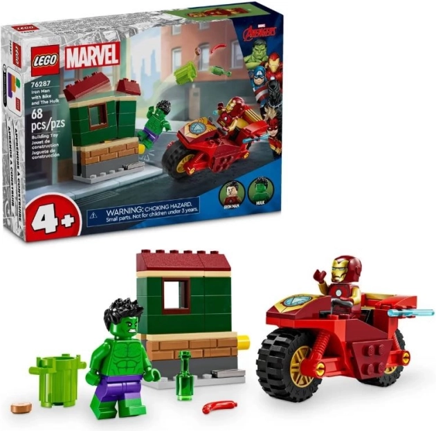 LEGO MARVEL Iron Man op motor en Hulk 4+