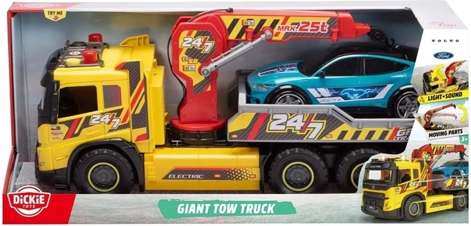 Dickie Toys Giant Volvo-autotransporter met licht en geluid