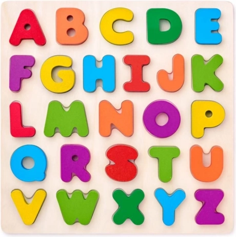 Houten alfabet puzzel voor kinderen