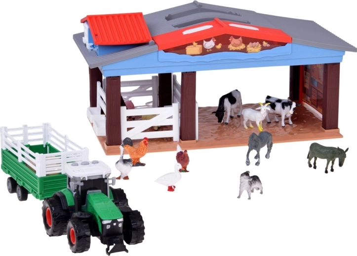 Boerderij met licht en dierengeluiden