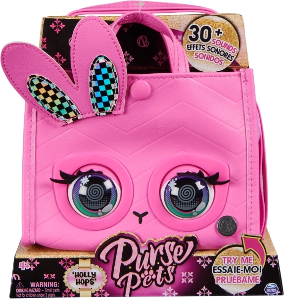 Interactieve handtas PURSE PETS Holly Hops konijntje