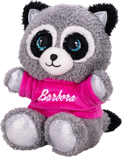 Pluche wasbeer in T-shirt 17 cm