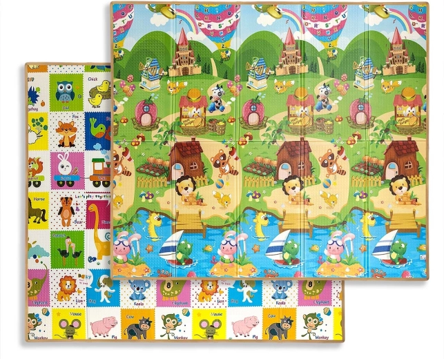 Milly Mally opvouwbare schuim speelmat Play colourful animals t1