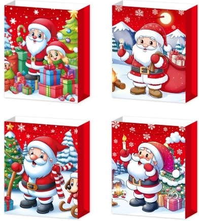 Cadeautas met feestelijk motief, maat L