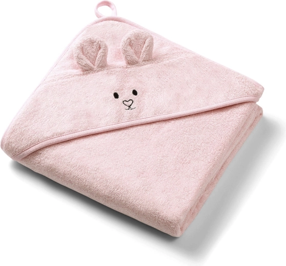 BabyOno bamboe badcape met capuchon super soft pink 100 × 100 cm