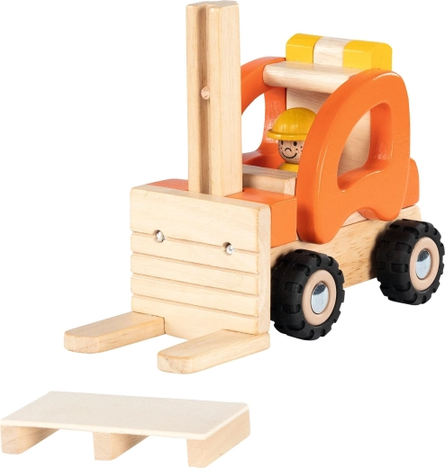 Houten vorkheftruck met pallet - 1 stuk