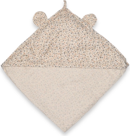 Nuuuroo Danila hydrofiele babyhanddoek met capuchon mix leaf