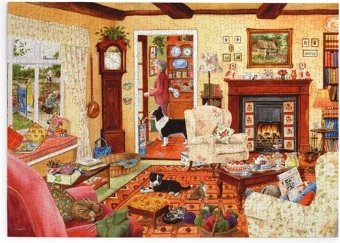 Puzzel House of Puzzles Thee om vijf uur, 500 extra grote stukjes