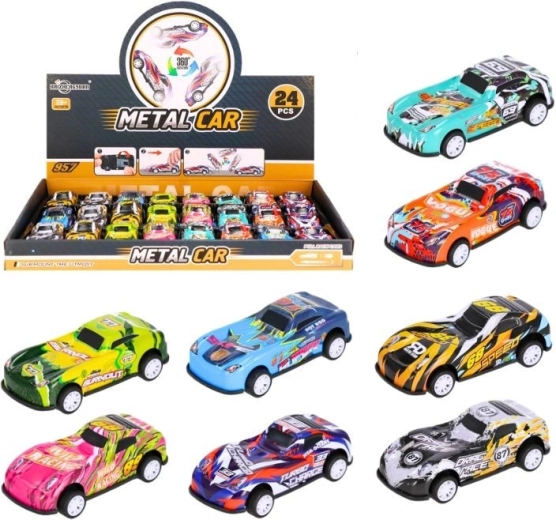 Metalen raceautootje met draaieffect – 8 kleuren